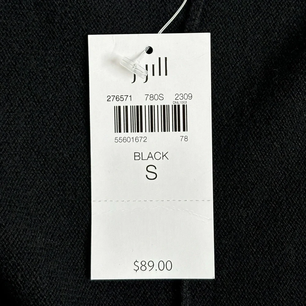 J Jill Seamed Wrap Long Sleeves Sweater Black Size Small - Picture 6 of 12